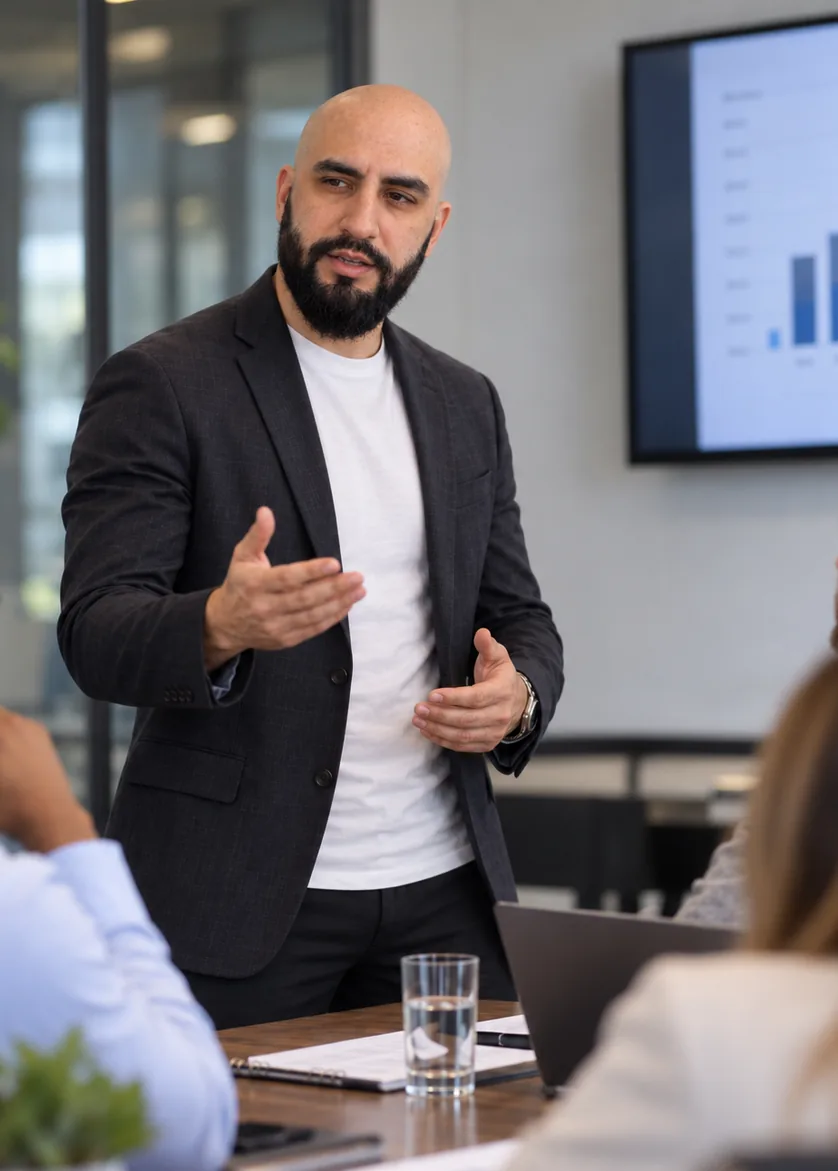 J.R. Hernandez leading a workshop on emotional intelligence and burnout recovery